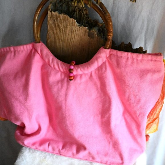 Sac bohémien MaggiB avec doublure en coton, Grandeur 42 x 28 centimètres - Picture 2 of 3